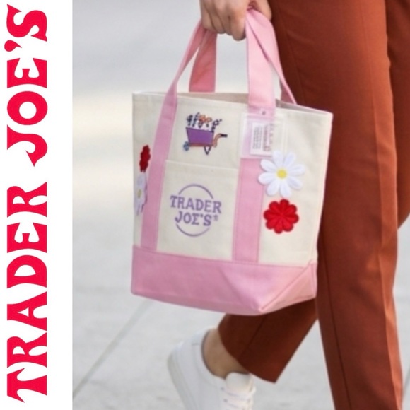 Trader Joe'S Handbags - Trader Joe's Custom Decorated Mini Tote Bag